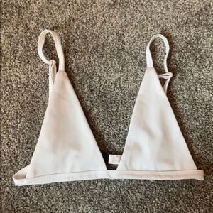 White Triangle Bikini Top